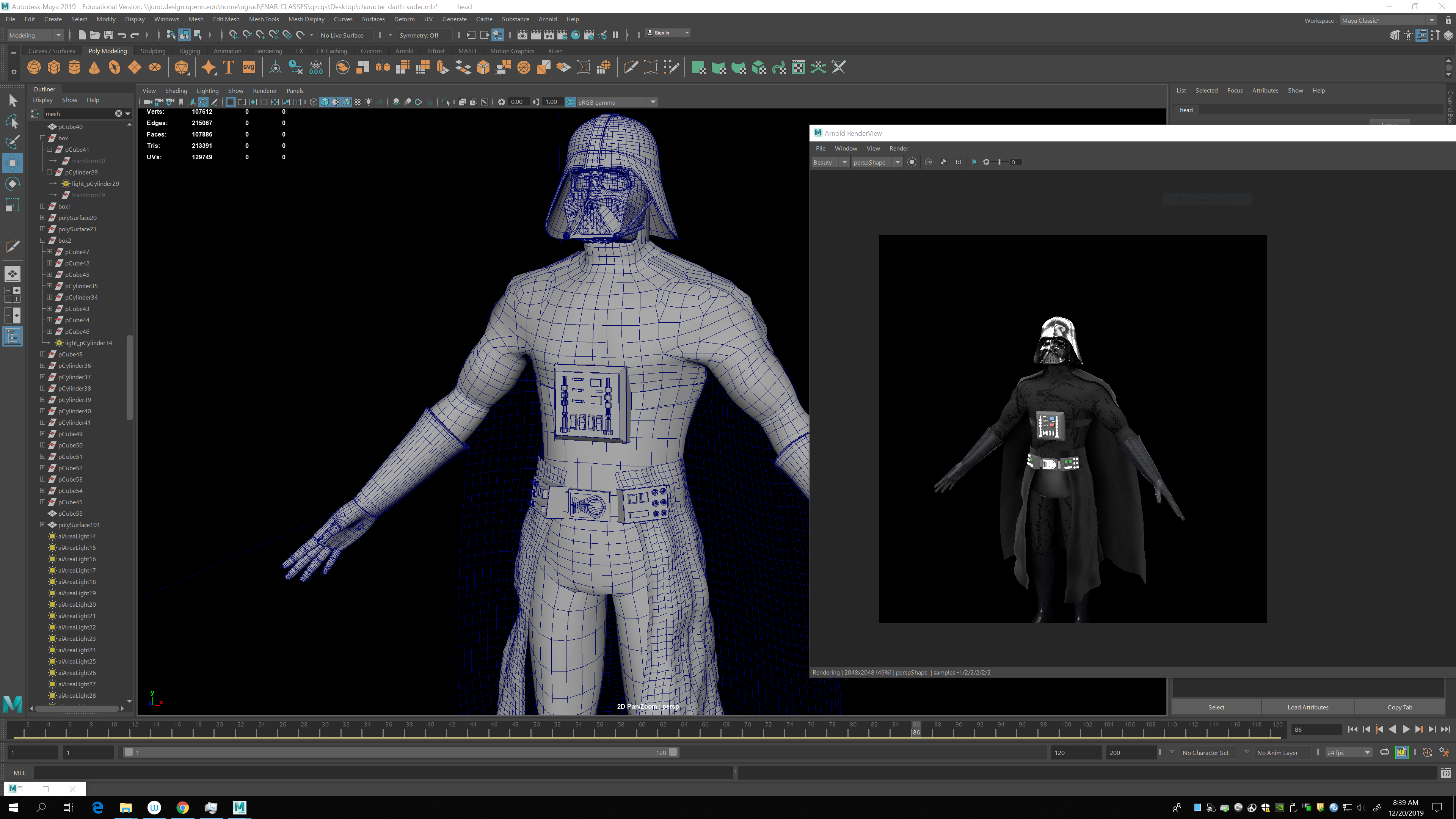 3D Computer Modeling Pic5: Character Rendering